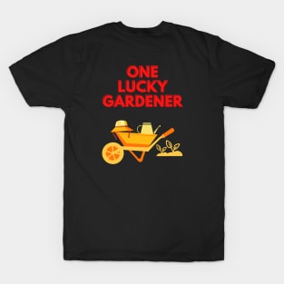 One lucky gardener T shirt hoodie mug cases magnet pin T-Shirt